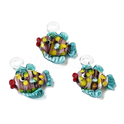 Handmade Lampwork Pendants LAMP-B035-01C-20-1