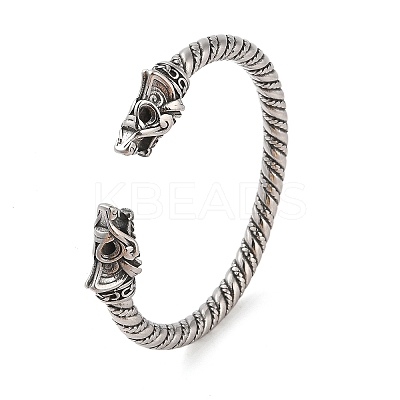 Viking 304 Stainless Steel Open Cuff Bangles for Men BJEW-U001-07B-G-1