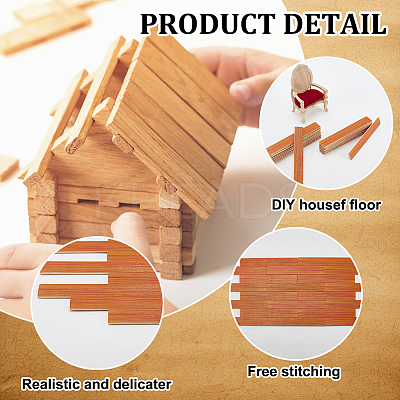 2 Sets 40Pcs Mini Wood Floor Sticker DIY-GO0002-34-1