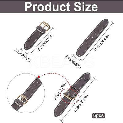 6Pcs Imitation Leather Toggle Buckle LS-FIND-FG0001-29-1