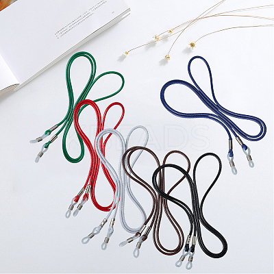 6Pcs 6 Colors Waxed Cord Eyeglasses Chains AJEW-CN0004-79B-1
