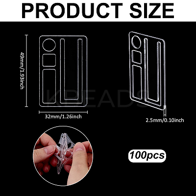 100Pcs Acrylic Thread Winding Boards TOOL-PH0001-99-1