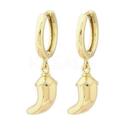 Chili Brass Hoop Earrings EJEW-Q015-17G-1