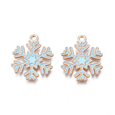 Christmas Style Alloy Enamel Pendants X-ENAM-Q442-68A-1
