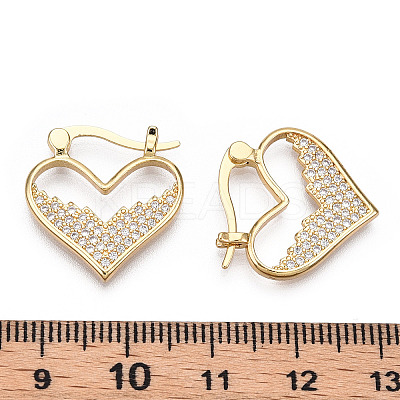 Rack Plating Brass Micro Pave Clear Cubic Zirconia Hoop Earrings EJEW-M223-02G-1