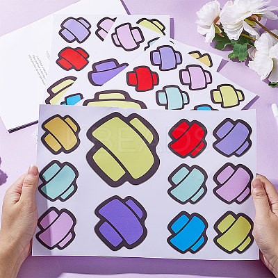 PVC Cartoon Bandage Self Adhesive Car Stickers STIC-WH0004-13-1