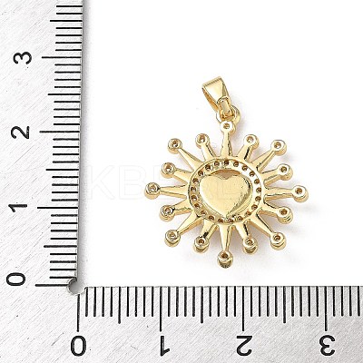Brass Micro Pave Cubic Zirconia Pendants KK-F924-13G-1