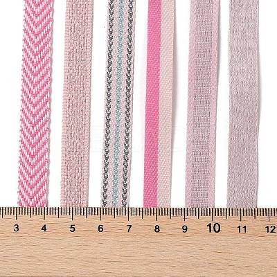 18 Yards 6 Styles Polyester Ribbon SRIB-Q022-D16-1