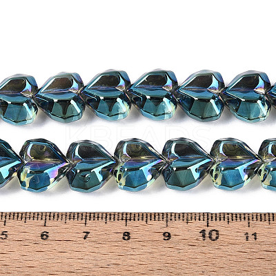 Electroplate Transparent Glass Beads Strands EGLA-B012-AB18-1
