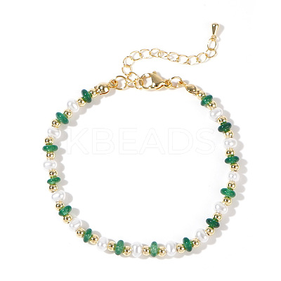 Glass and Plastic Imitation Pearl Beaded Bracelets for Women EE0386-1