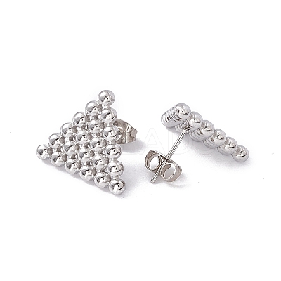Non-Tarnish 304 Stainless Steel Triangle Stud Earrings for Women EJEW-E199-18P-1