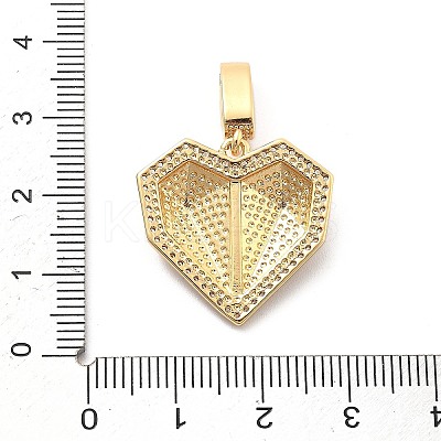 Rack Plating Brass with Cubic Zirconia Pendants KK-Q017-05B-G-1