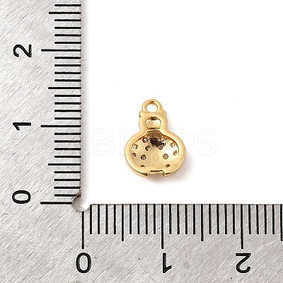 Brass Micro Pave Cubic Zirconia Charms KK-C117-11G-1