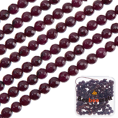 3 Strands Natural White Jade Beads Strands G-BBC0001-39B-1