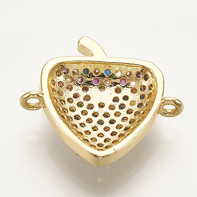 Brass Micro Pave Cubic Zirconia Links ZIRC-S061-26G-1