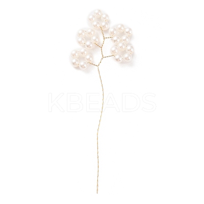 ABS Imitation Pearl Beaded Pendant GLAA-K060-04G-1