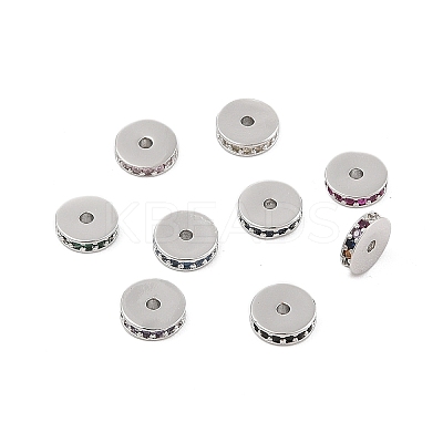 Rack Plating Brass Micro Pave Cubic Zirconia Beads KK-F879-16P-1