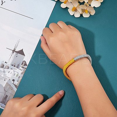 Nylon Threads Braided Bracelet BJEW-SW00058-1-1