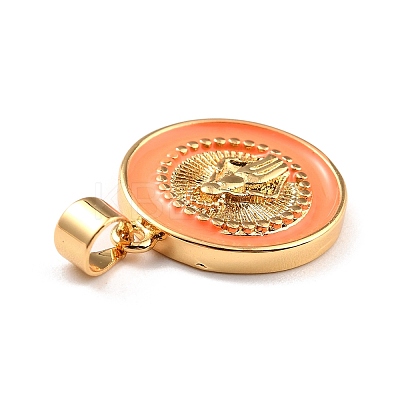 Brass Enamel Pendants KK-P209-03G-07-RS-1