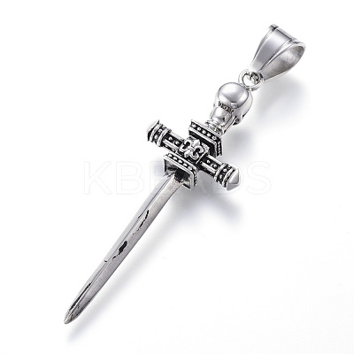 316 Surgical Stainless Steel Big Pendants STAS-F059-AS-1