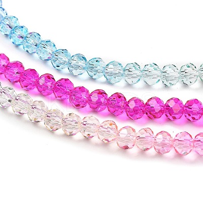 Transparent Painted Glass Beads Strands DGLA-A034-T3mm-A14-1