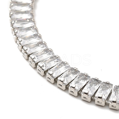 Cubic Zirconia Classic Tennis Necklace for Girl Women Gift NJEW-A005-01P-1