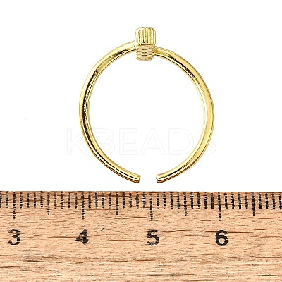 Brass Micro Pave Cubic Zirconia Cuff Rings for Women RJEW-H247-17G-1