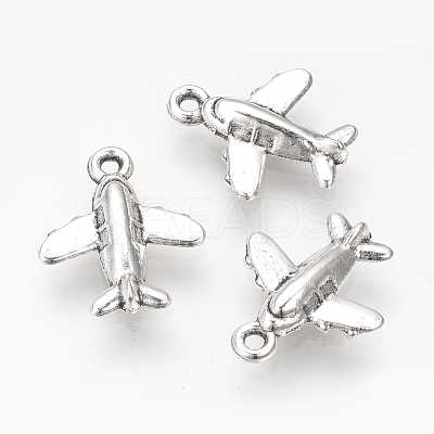 Tibetan Style Alloy Airliner Charms X-TIBE-S311-18AS-LF-1
