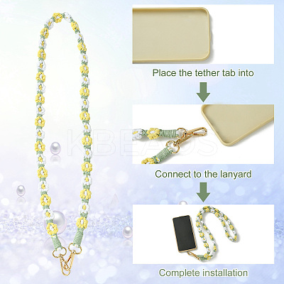 Alloy with Weave Cotton for DIY Keychains AJEW-CJ0001-32A-1