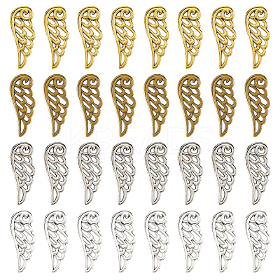 80Pcs 4 Colors Tibetan Style Alloy Pendants TIBEP-DC0001-37-1