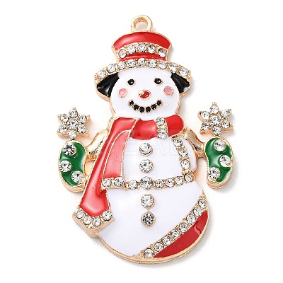 Christmas Zinc Alloy Rhinestone Pendnats LS-PALLOY-K008-02D-KCG-1