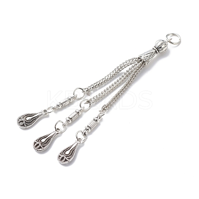Tibetan Style Alloy Curb Chain Tassel Big Pendants FIND-I025-01E-1