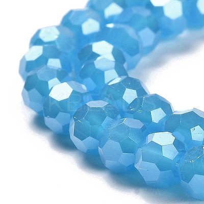 Electroplate Glass Beads Strands EGLA-A035-J6mm-A07-1