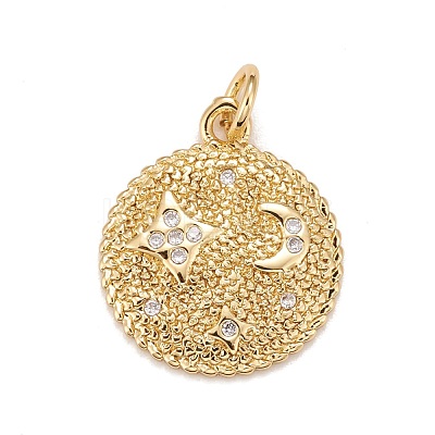 Brass Micro Pave Cubic Zirconia Pendants KK-A161-17G-1