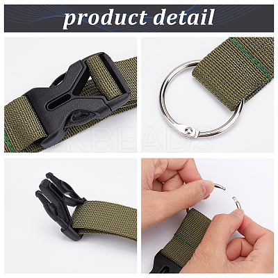 2Pcs Polyester Luggage Straps FIND-GF0003-30B-1