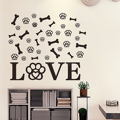 Translucent PVC Self Adhesive Wall Stickers STIC-WH0015-331-1