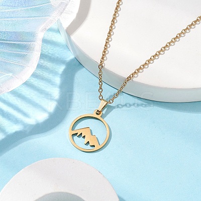 201 Stainless Steel Pendnat Necklaces NJEW-JN04764-05-1