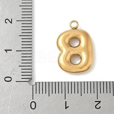 304 Stainless Steel Initial Pendants STAS-S186-12B-G-1