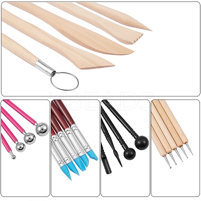 3 Sets 3 Style Sculpture Clay Tool Sets TOOL-SZ0001-30-1