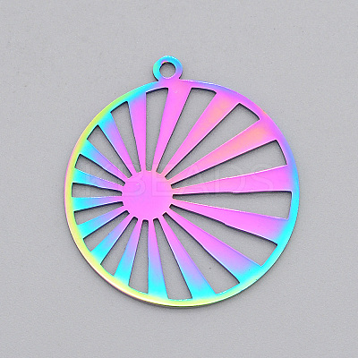Ion Plating(IP) 201 Stainless Steel Pendants STAS-T056-LA500-1