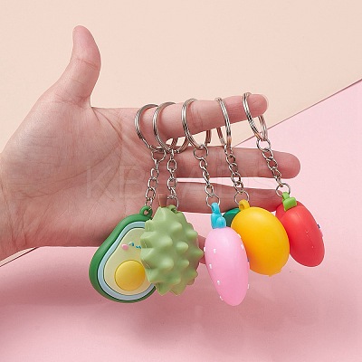 Fruit Theme PVC Pendants Keychain KEYC-YW0001-15-1