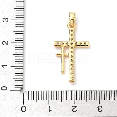 Brass Micro Pave Cubic Zirconia Pendants KK-A281-26G-G-1