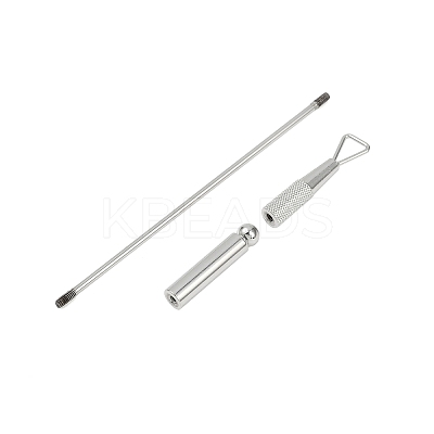 201 Stainless Steel Beadable Double Head Cuticle Pusher Nail Tools LS-STAS-R161-01P-1