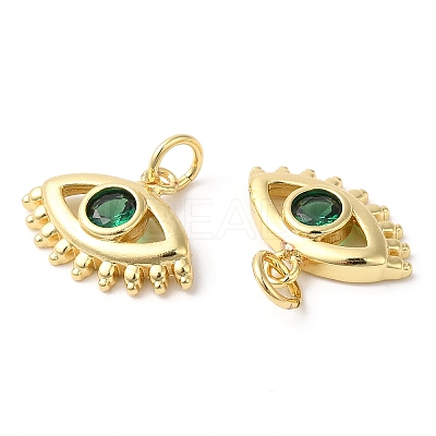 Rack Plating Brass Micro Pave Cubic Zirconia Pendants KK-R143-11G-1