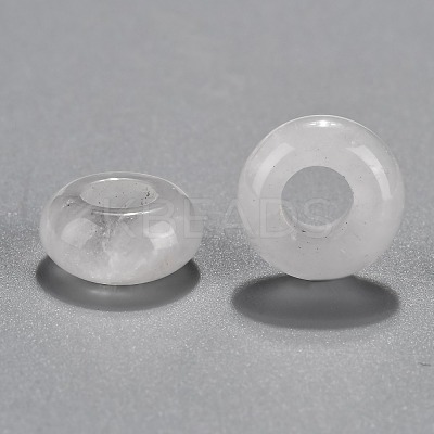 Natural Quartz Crystal European Beads G-G740-12x6mm-30-1