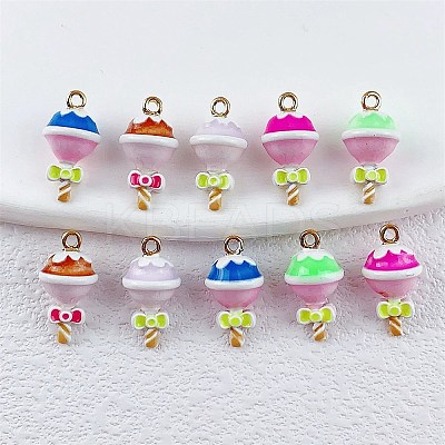 Alloy Enamel Pendants FIND-G101-07G-1