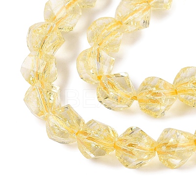 Crackle Transparent Glass Beads Strands GLAA-N068-02A-10-1