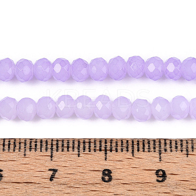 Baking Paint Imitation Jade Glass Bead Strands X-DGLA-A034-J6MM-A50-1