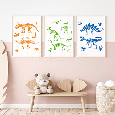 1 Set PET Hollow Out Drawing Painting Stencils DIY-MA0002-46-1