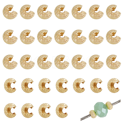 Brass Crimp Beads Covers KK-BC0014-72A-G02-1